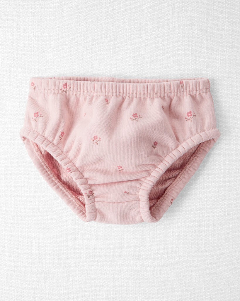 slide 2 of 5, Littleplanet Baby Girl French Terry Dress Made with Organic Cotton in Blush Petals Print Blush Petals 18M, 1 ct