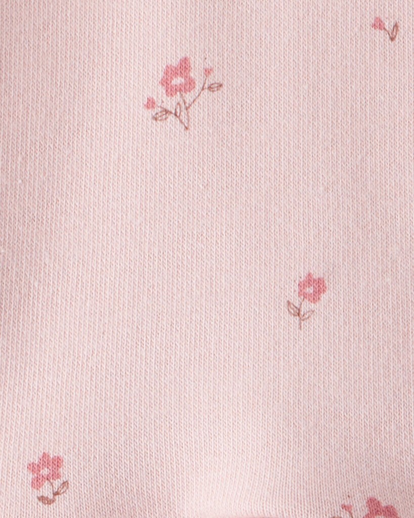 slide 5 of 5, Littleplanet Baby Girl French Terry Dress Made with Organic Cotton in Blush Petals Print Blush Petals 18M, 1 ct