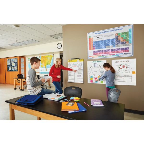 slide 3 of 10, Post-it Super Sticky Easel Pad, 25" X 30", Lined, 30 Sheets, White, 30 ct