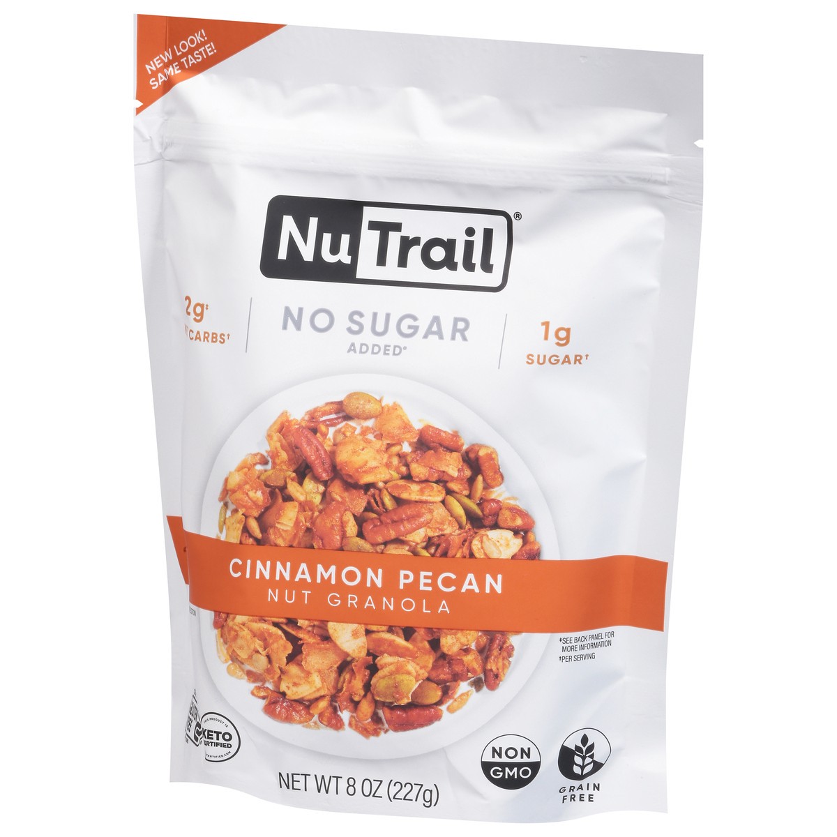 slide 6 of 14, NuTrail No Sugar Added Cinnamon Pecan Nut Granola 8 oz, 8 oz