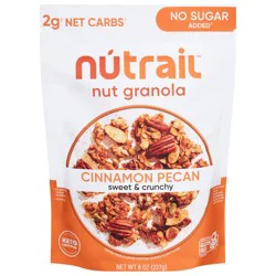NuTrail No Sugar Added Sweet & Crunchy Cinnamon Pecan Nut Granola 8 oz