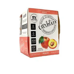 Carbliss Peach Vodka Cocktail 4 - 12 oz Cans