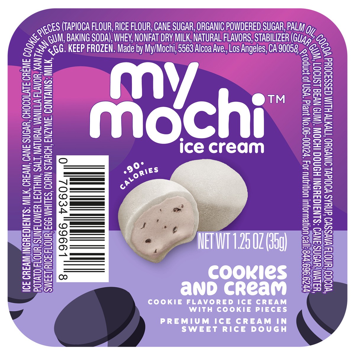 slide 1 of 2, My/Mo My/mo Cookies & Cream Mochi Ice Cream, 1.5 oz