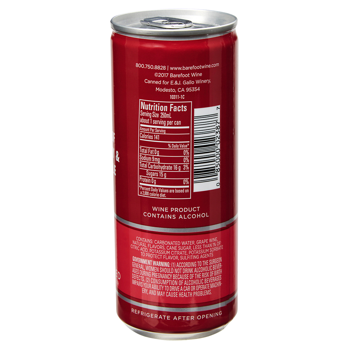 slide 2 of 2, Barefoot Refresh Summer Red Spritzer Single Can, 250 ml
