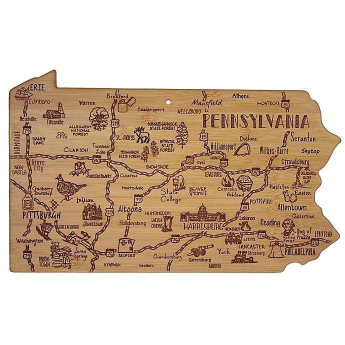 slide 1 of 1, Totally Bamboo Pennsylvania Destination Cutting Board, 1 ct