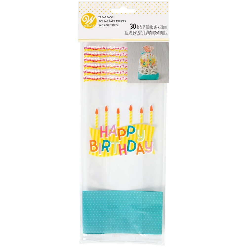 slide 1 of 1, Wilton Happy Birthday Treat Bags, 30 ct