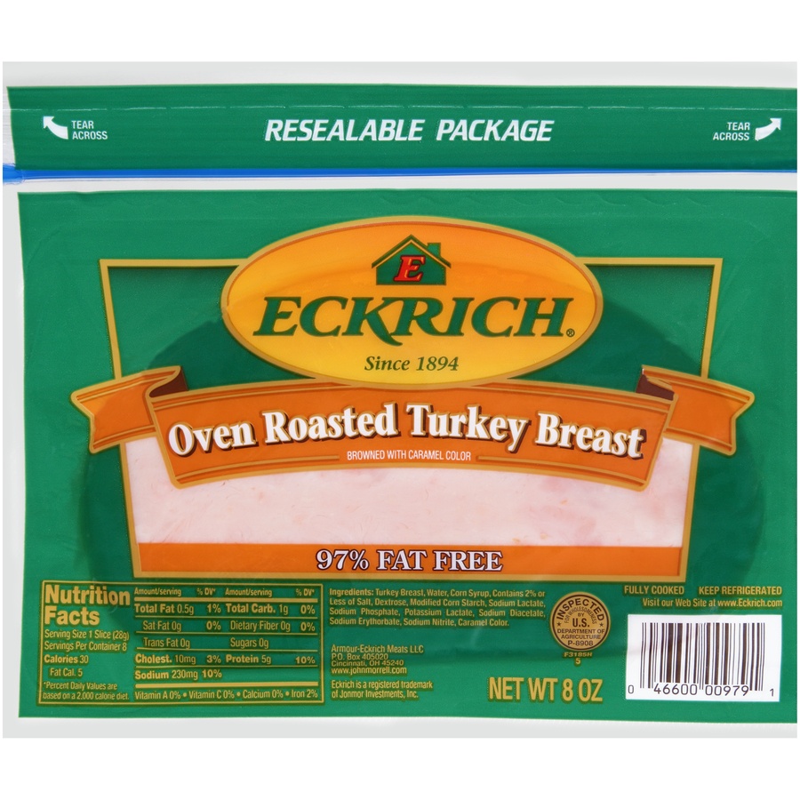 slide 1 of 7, Eckrich Sliced Turkey, 1 ct