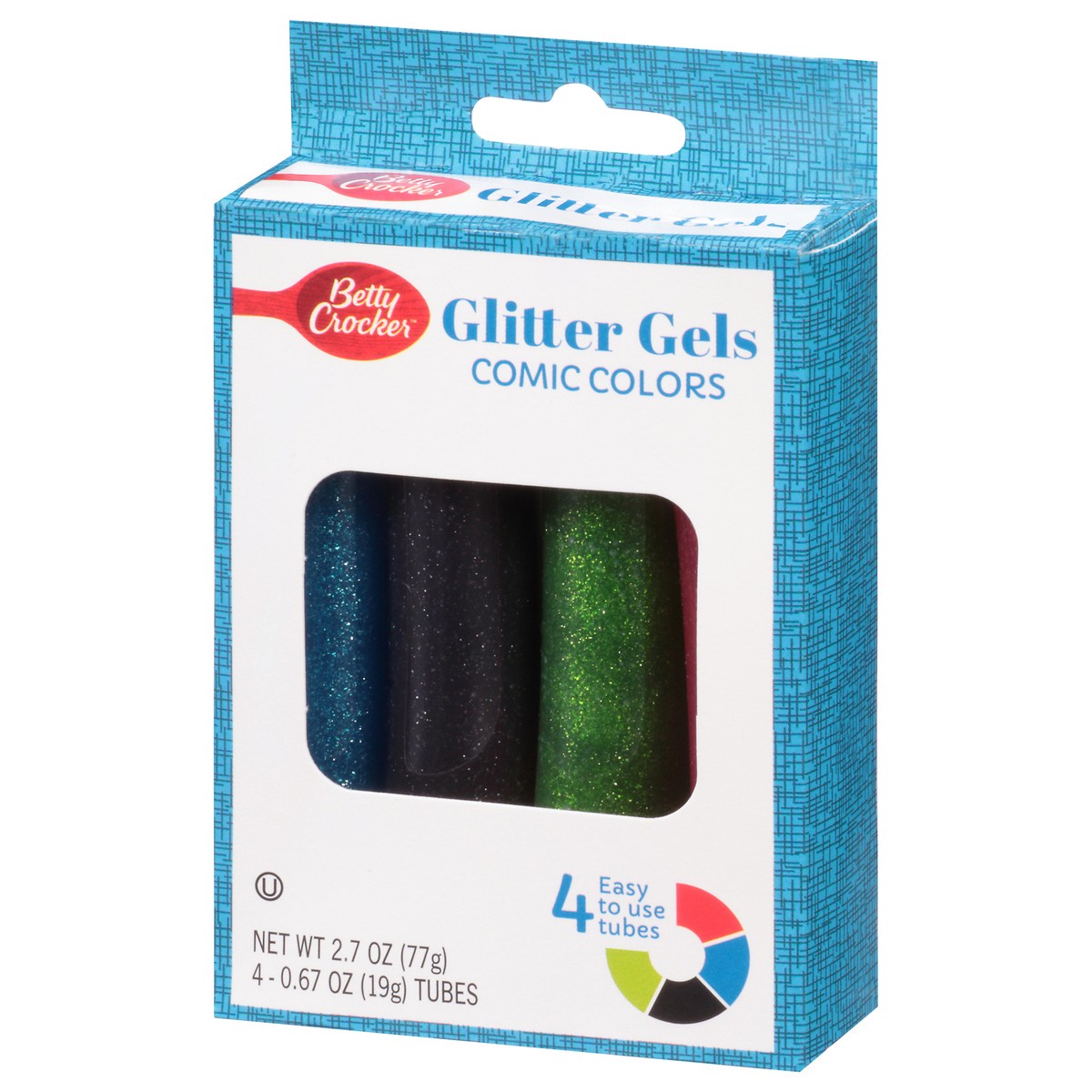 slide 3 of 9, Betty Crocker Glitter Gel Comic Colors, 2.7 oz