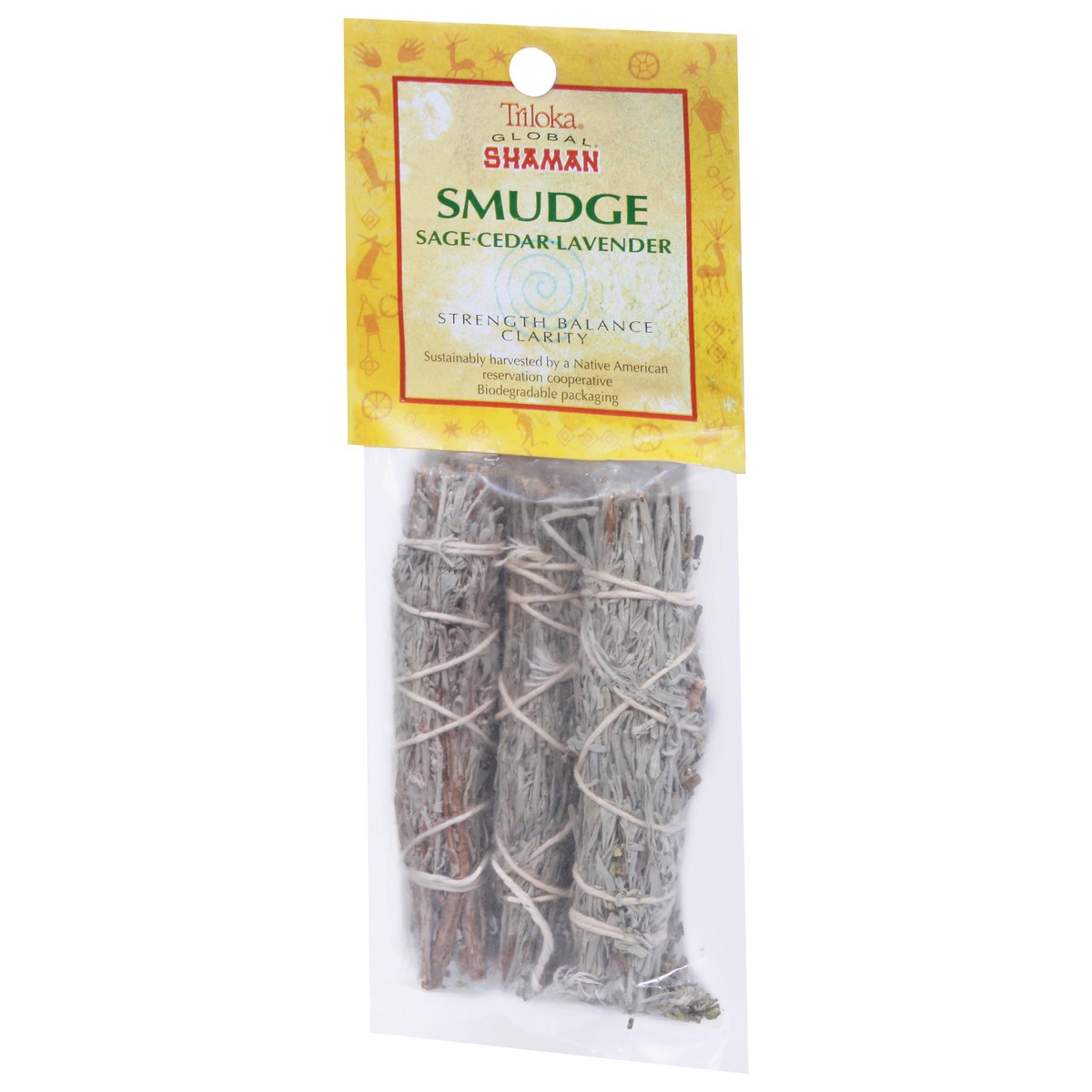 slide 4 of 9, Triloka Global Shaman Sage-Cedar-Lavender Smudge 3 ea, 3 ct