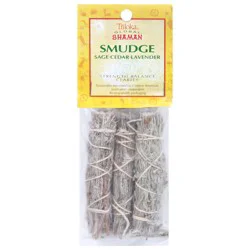 Triloka Global Shaman Sage-Cedar-Lavender Smudge 3 ea