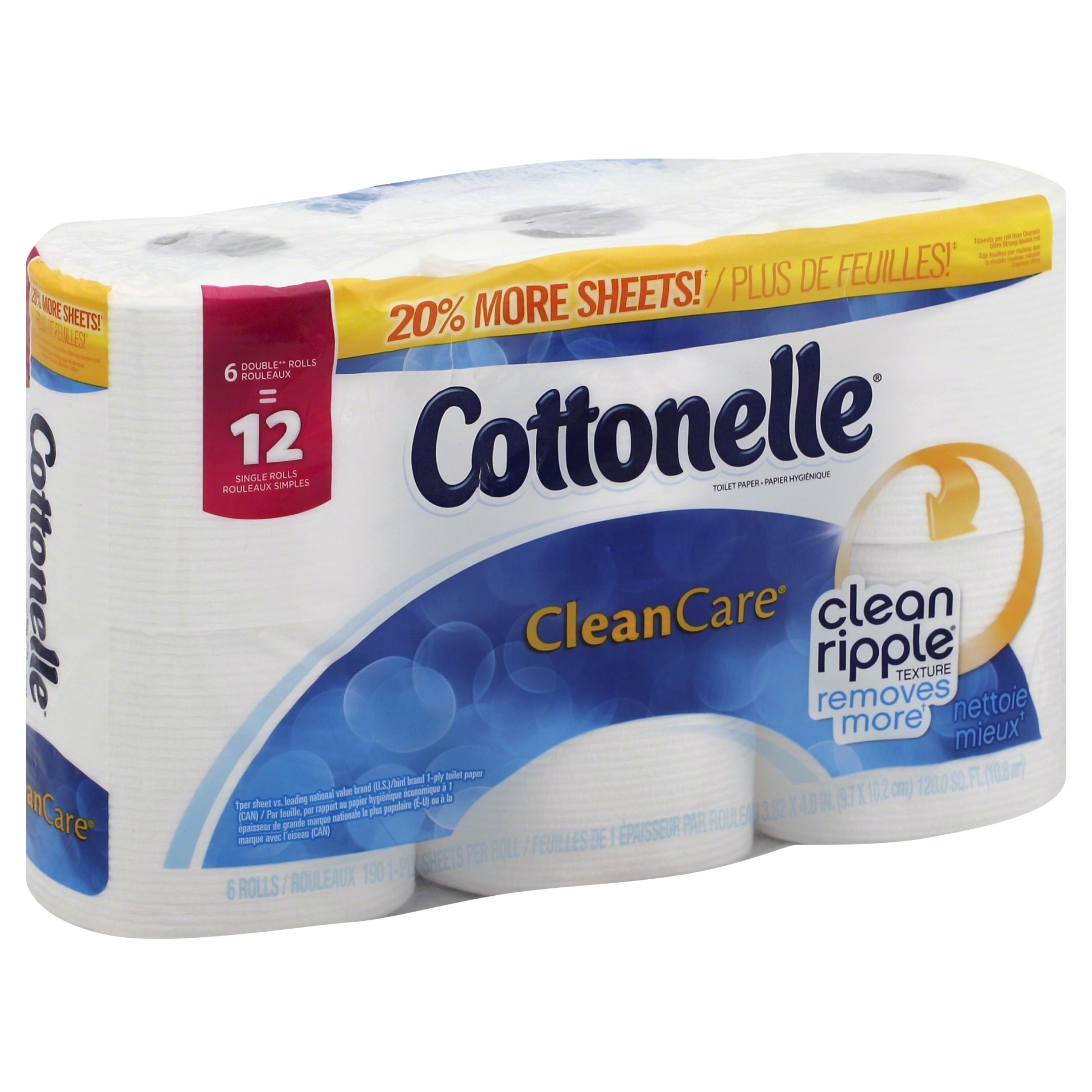 slide 1 of 3, Cottonelle CleanCare Bath Tissue, 6 ct