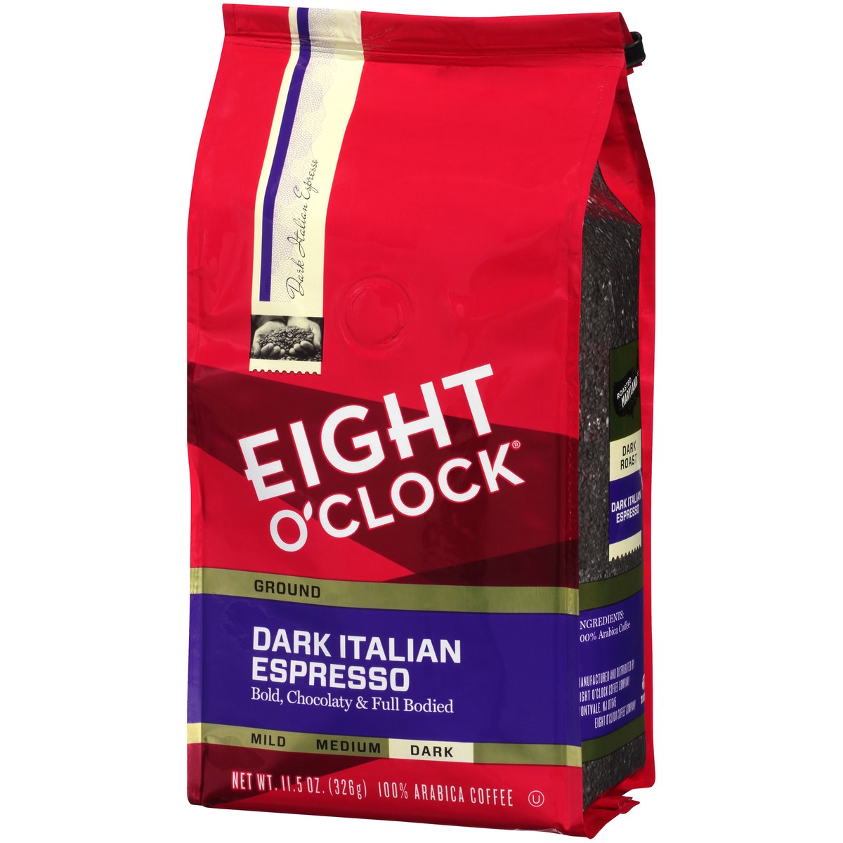 slide 2 of 3, Eight O'Clock Coffee Eight O'Clock Dark Italian Espresso Ground Coffee 11.5 oz. Bag, 11.5 oz