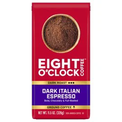 Eight O'Clock Coffee Dark Ground Dark Italian Espresso Coffee 11.5 oz