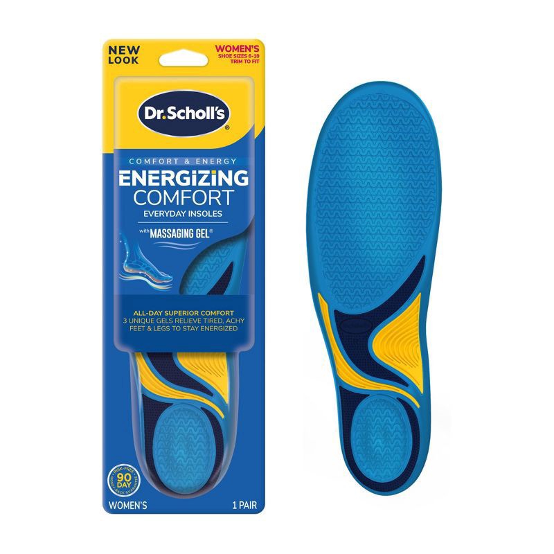 slide 1 of 12, Dr. Scholl's Comfort and Energy Massaging Gel Insoles, Women's Size 6-10, 1 pair