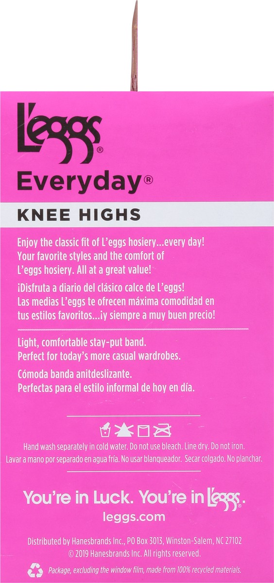 slide 2 of 9, L'eggs Everyday Nude Knee Highs Extra Value 10 ea, 10 ct