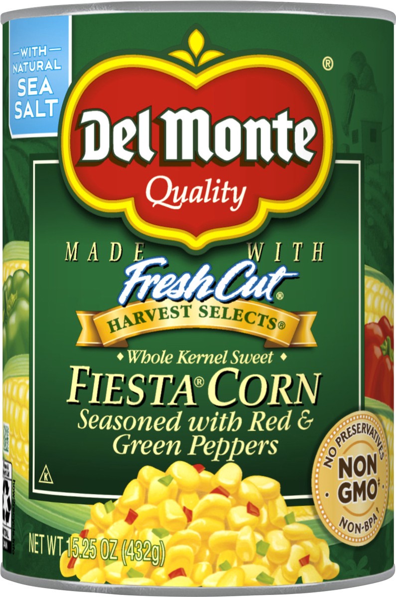 slide 2 of 4, Del Monte Fresh Cut Harvest Selects Whole Kernel Sweet Fiesta Corn 15.25 oz Can, 15.25 oz