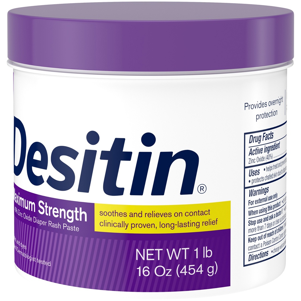 Desitin Maximum Strength Baby Diaper Rash Cream with 40 Zinc Oxide for