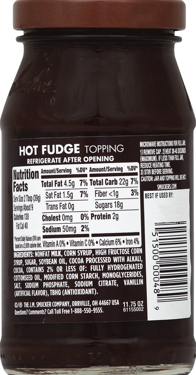 slide 2 of 7, Smucker's Hot Fudge Topping, 11.75 Ounces, 11.5 oz