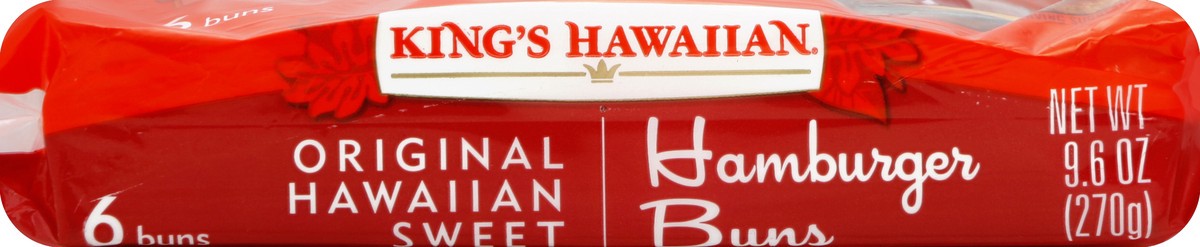 slide 4 of 5, King's Hawaiian Sweet Original Hamburger Buns, 9 oz