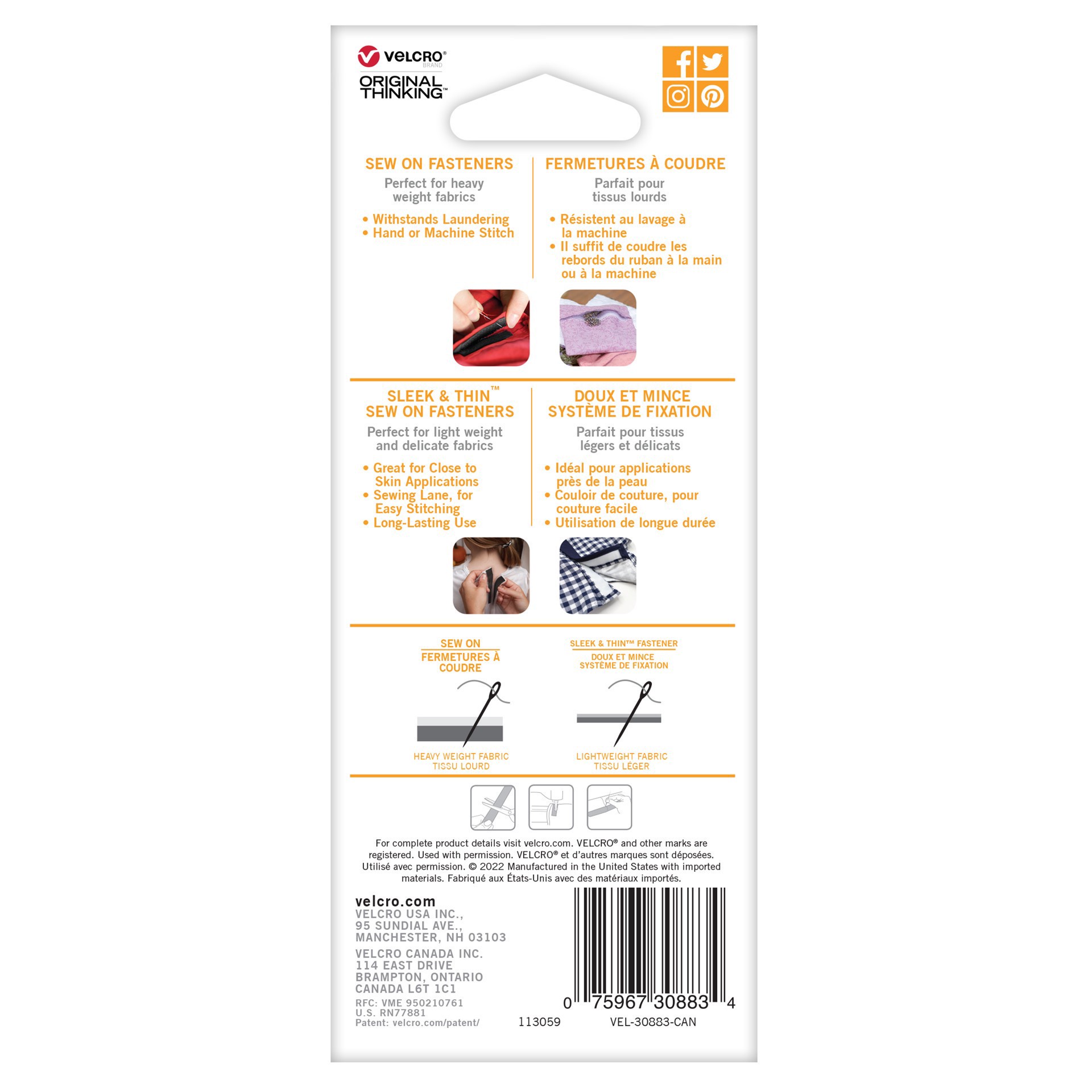 slide 4 of 4, Velcro Brand Sewing Starter Kit, 15 in-18 in