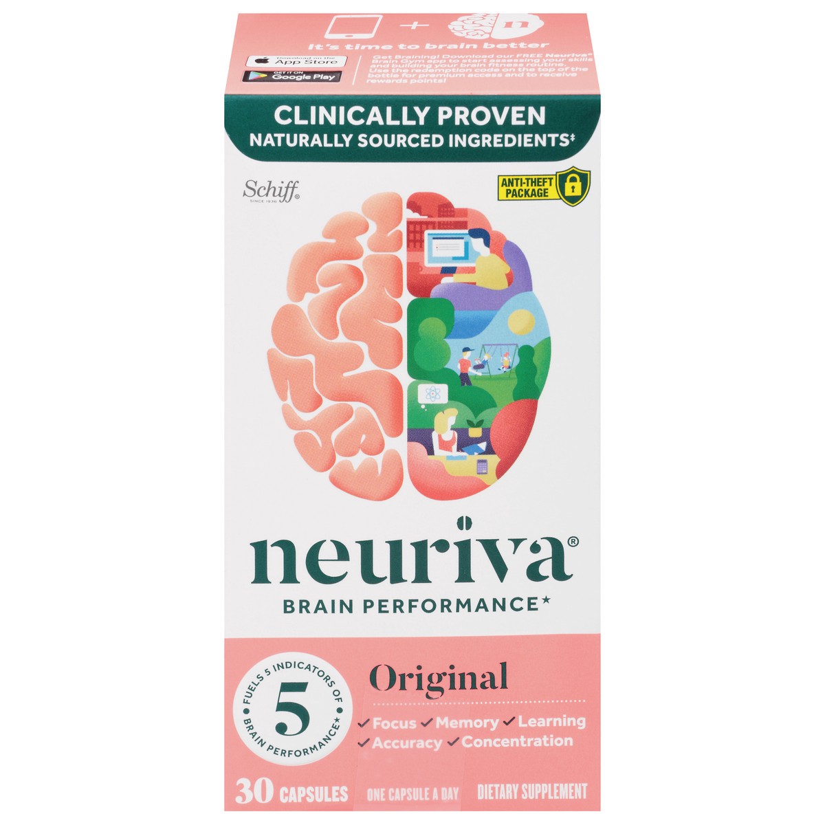 slide 1 of 17, Neuriva Original Brain Performance Capsules - 30ct, 30 ct