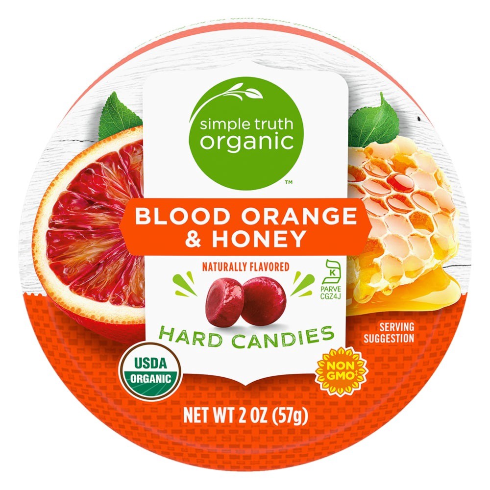 slide 2 of 4, Simple Truth Organic Blood Orange & Honey Hard Candies, 2 oz