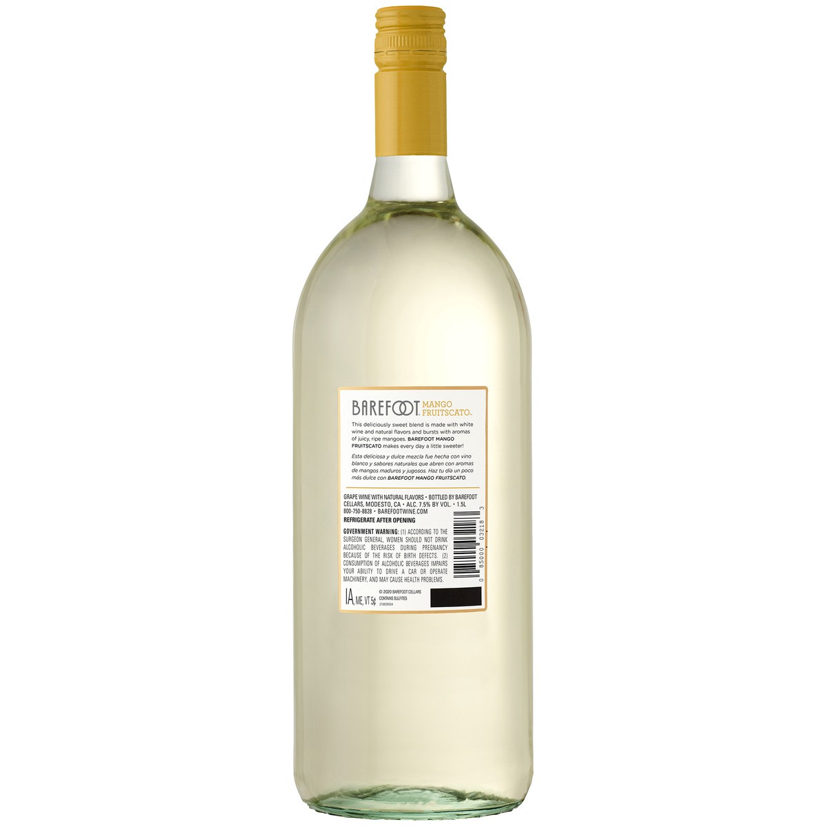 slide 2 of 3, Barefoot Fruitscato Mango Sweet Wine 1.5L  , 1.5 liter