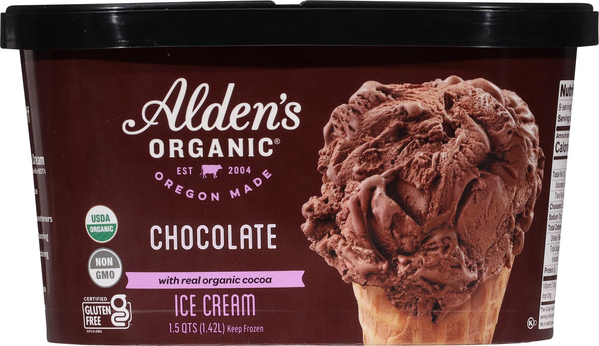 slide 6 of 9, Alden's Organic Chocolate Ice Cream 1.5 qt, 1.5 qt