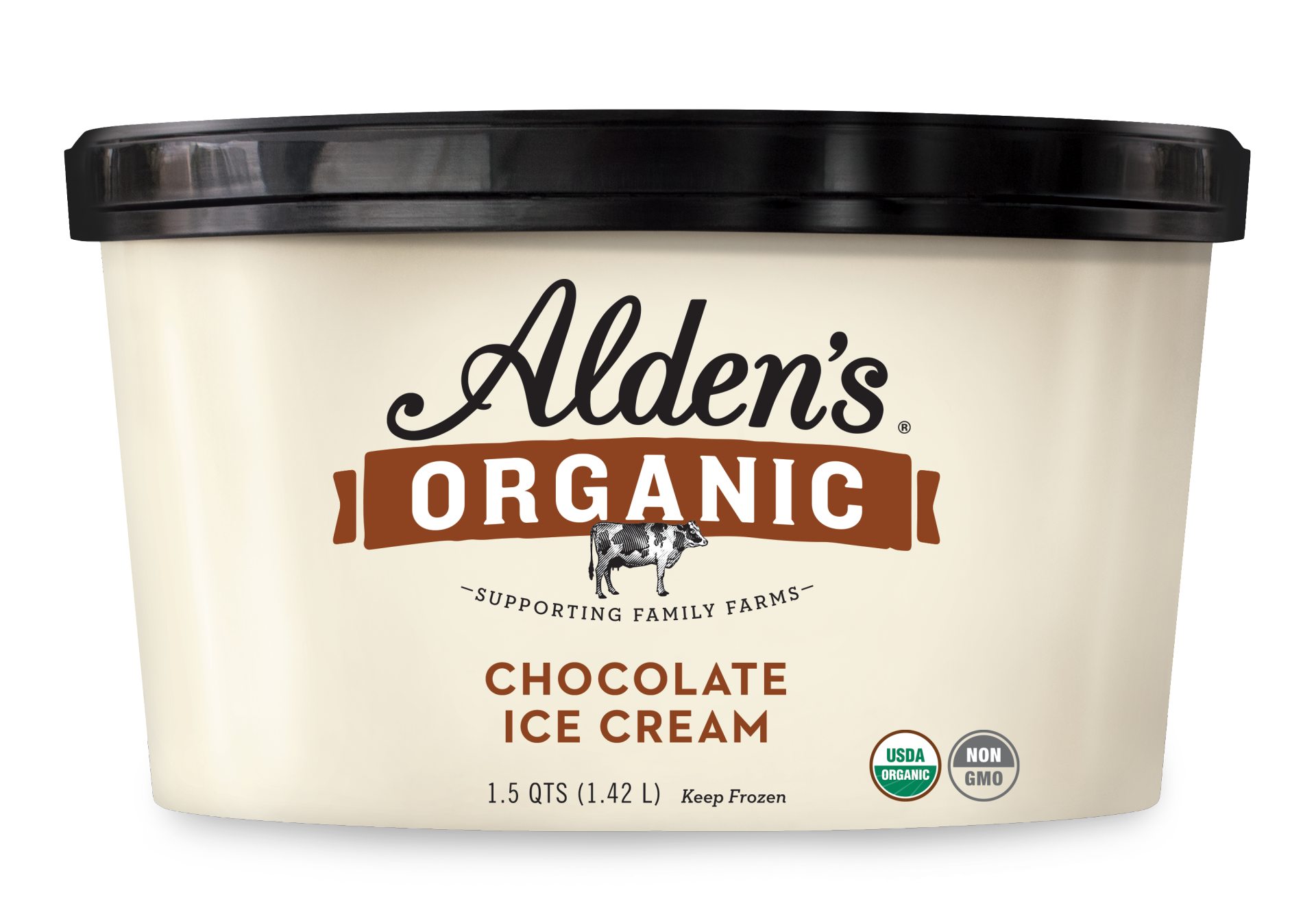 slide 1 of 1, Alden's Organic Ice Cream Chocolate, 48 fl oz
