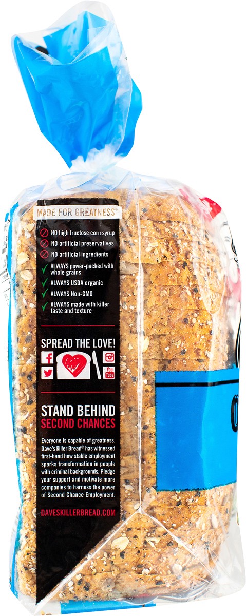 slide 7 of 8, Dave's Killer Bread Organic Blues Bread, 17 oz