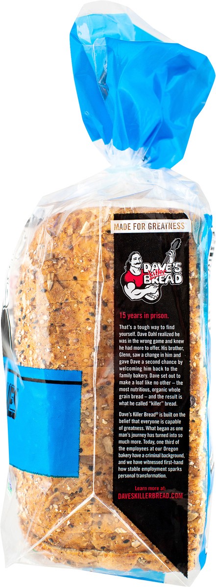slide 8 of 8, Dave's Killer Bread Organic Blues Bread, 17 oz