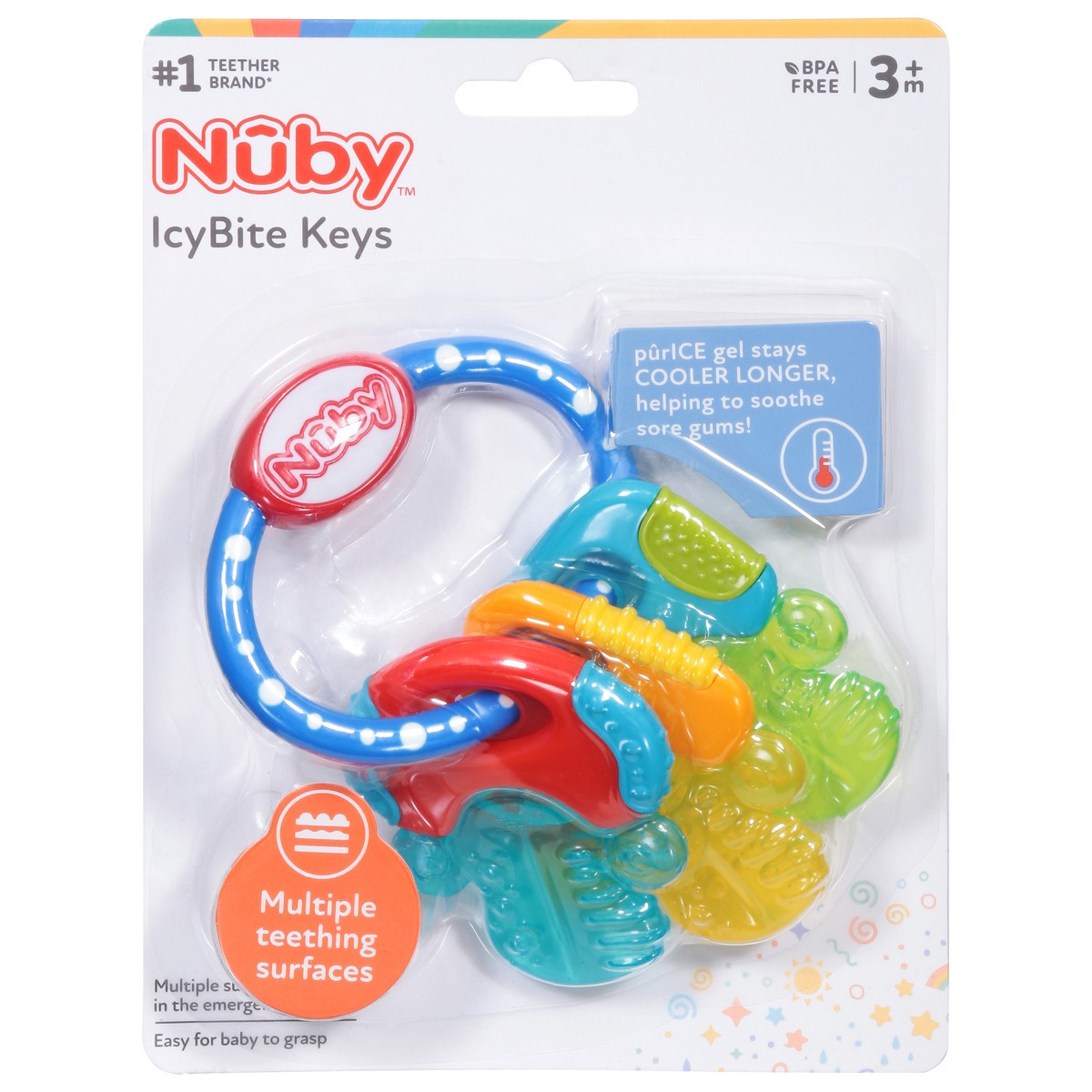 slide 1 of 7, Nuby IcyBite Keys Teether 1 ea, 1 ct