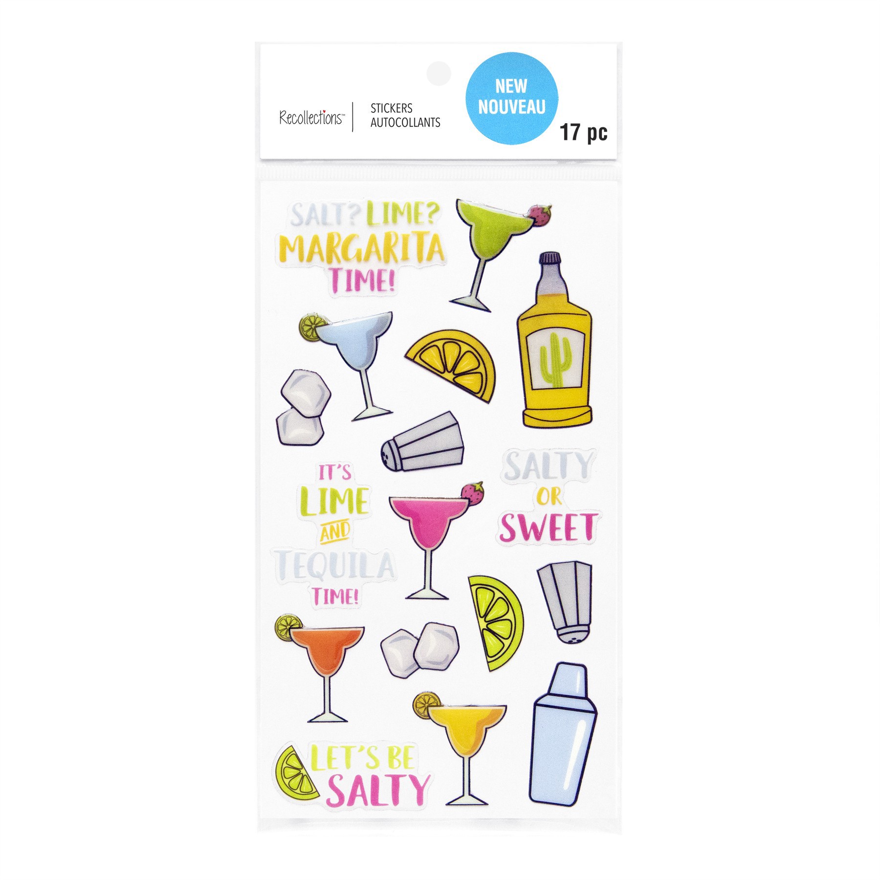 slide 3 of 3, Margarita Stickers By Recollections, 3.875 in x 7 in