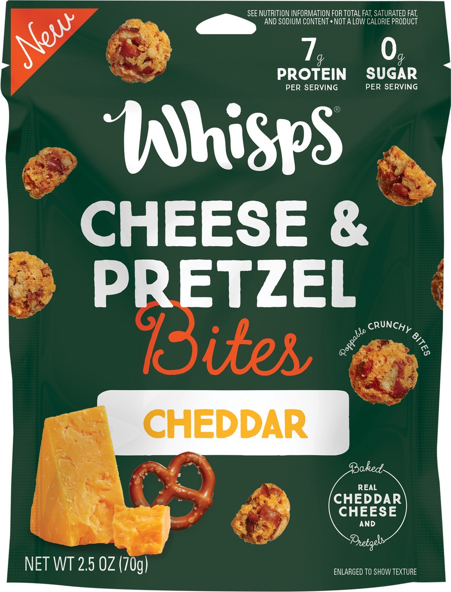 slide 3 of 3, Whisps Cheese And Pretzel Bites Cheddar, 2.5 oz