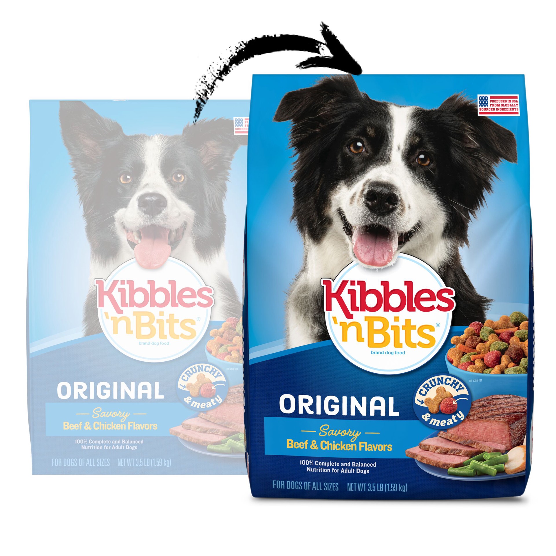 slide 4 of 7, Kibbles 'n Bits Kibbles & Bits Dry Dog Food Original, 3.5 lb