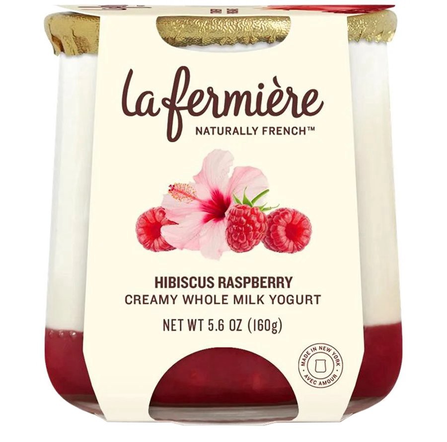 slide 1 of 1, La Fermière Hibiscus Raspberry French Style Yogurt, 5.6 oz