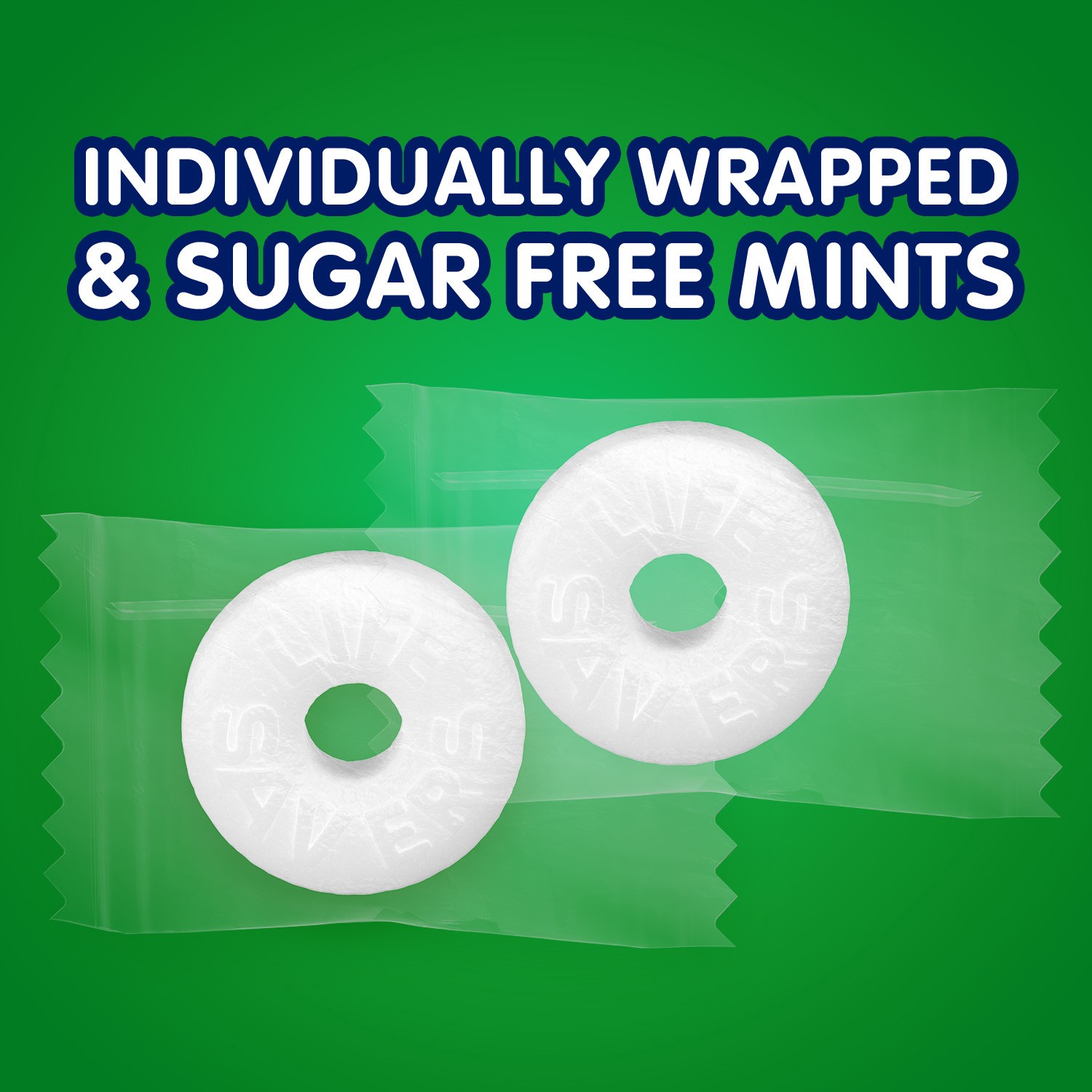 slide 4 of 8, LIFE SAVERS Wint-O-Green Sugar Free Breath Mints Hard Candy, 2.75 oz Bag, 2.75 oz
