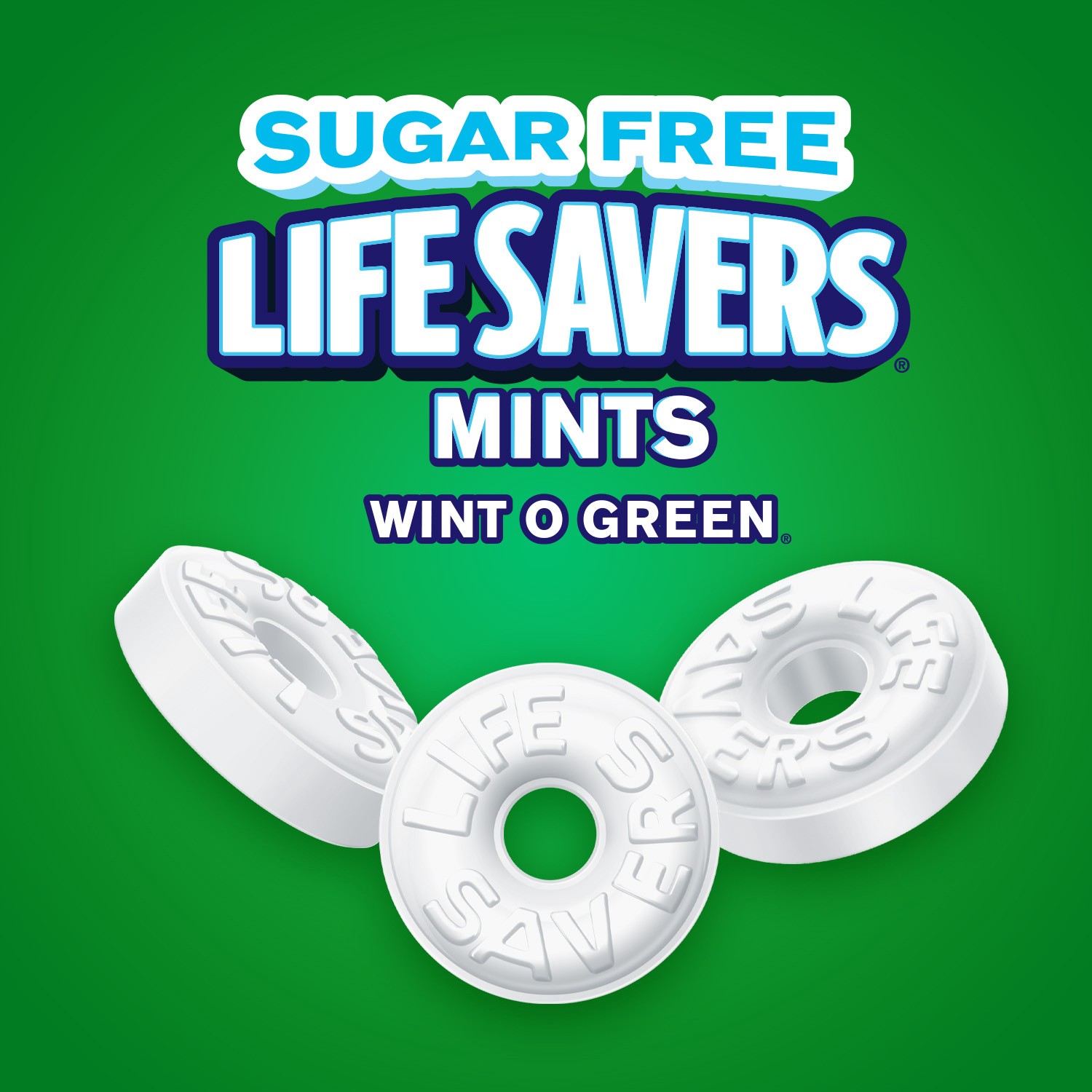 slide 5 of 8, LIFE SAVERS Wint-O-Green Sugar Free Breath Mints Hard Candy, 2.75 oz Bag, 2.75 oz