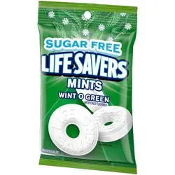 LIFE SAVERS Wint-O-Green Sugar Free Breath Mints Hard Candy, 2.75 oz Bag