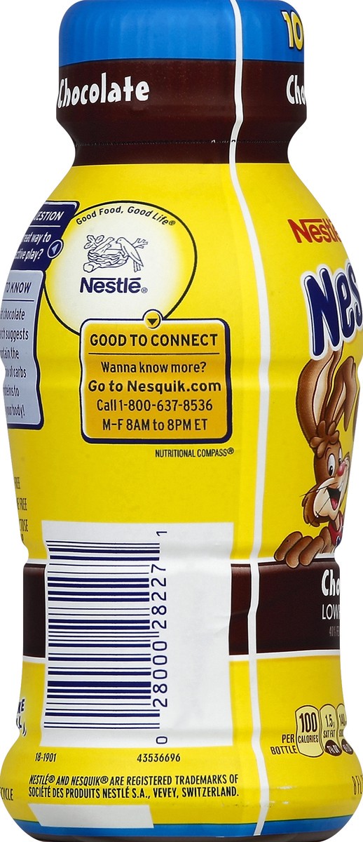 slide 3 of 4, Nesquik Lowfat Chocolate Milk, 8 oz