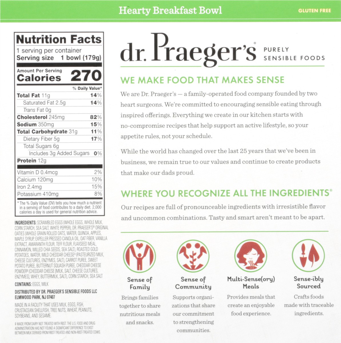 slide 2 of 14, Dr. Praeger's Hearty Gluten Free Breakfast Bowl 6.3 oz, 6.3 oz