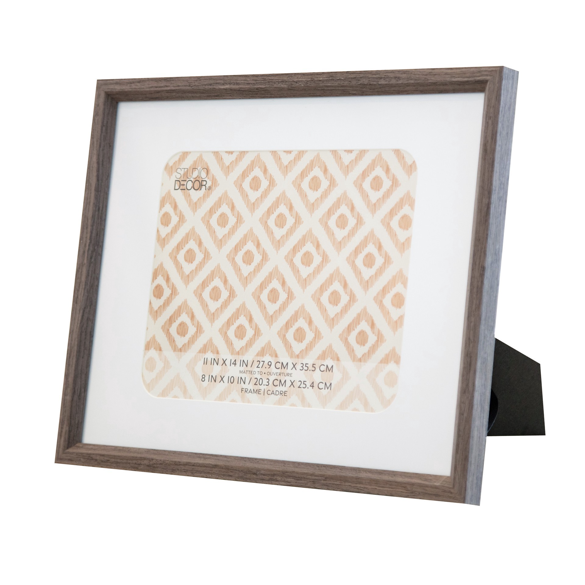 slide 5 of 6, Neutral Basic Dark Brown Frame With Mat By Studio Decor, 8 in x 10 in mat