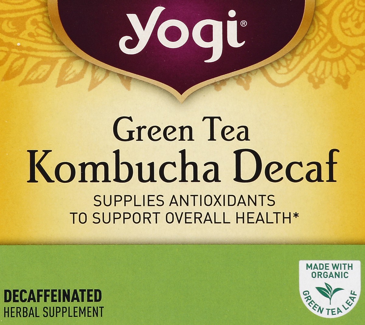 slide 2 of 4, Yogi Green Tea Kombucha Decaf Tea Bags, 16 ct