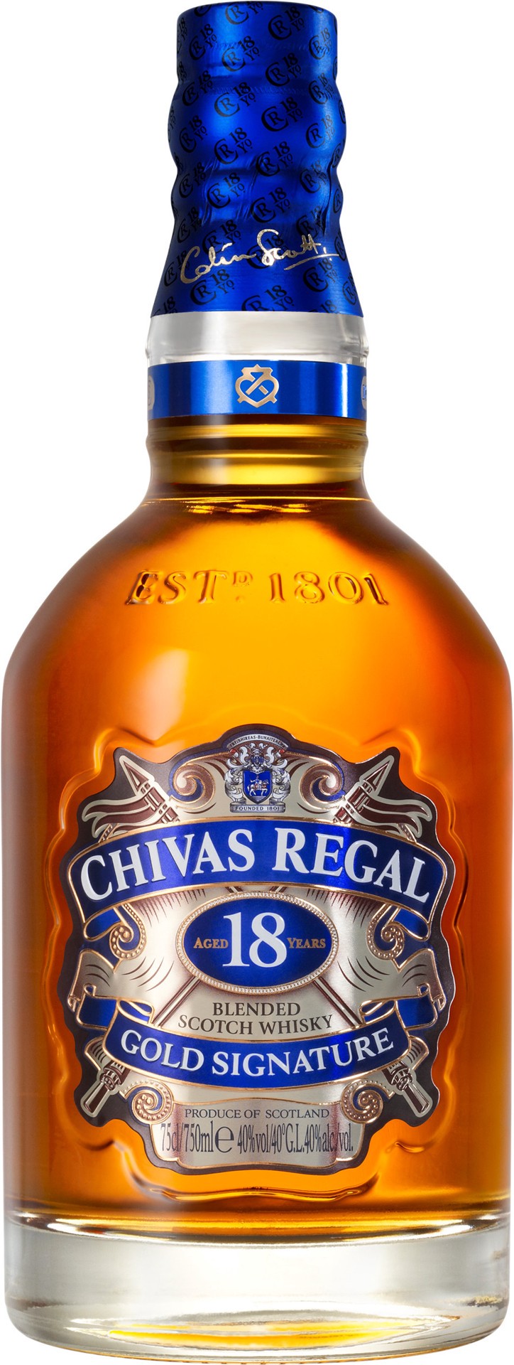 slide 1 of 5, Chivas Regal 18 Year Old Blended Scotch Whisky, 750 mL Bottle, 40% ABV, 750 ml