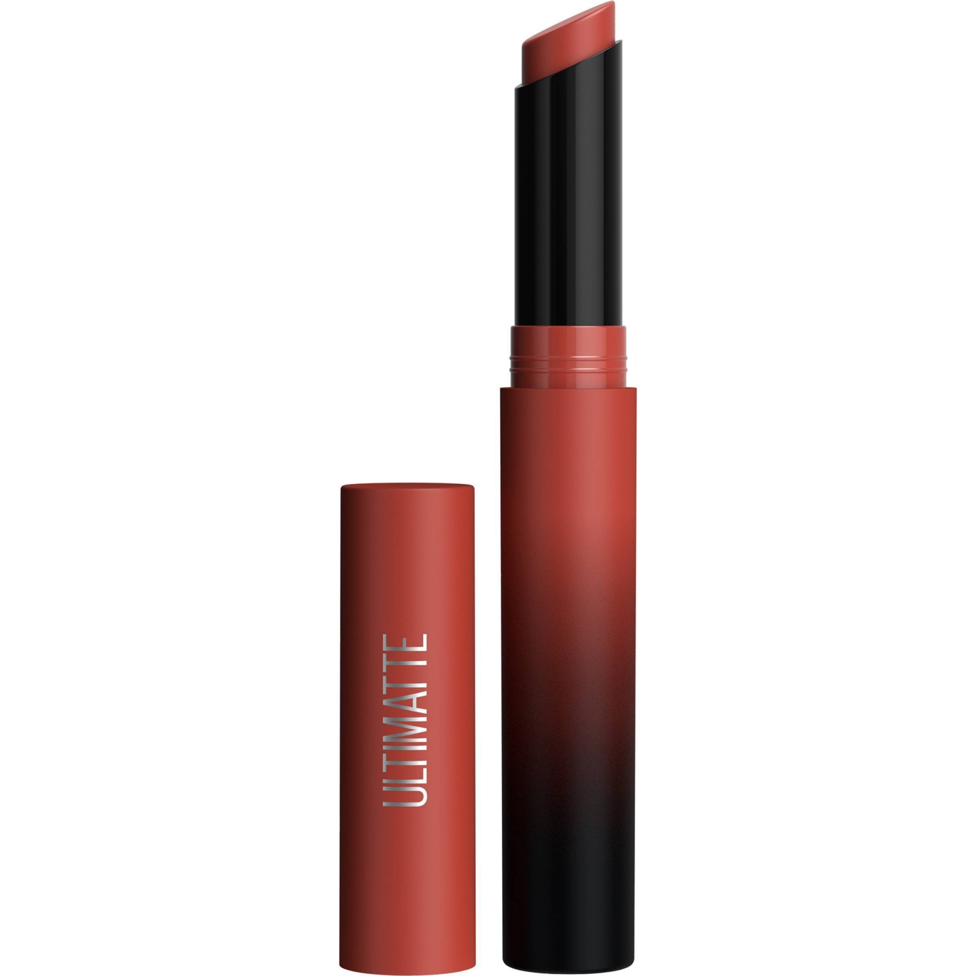 slide 1 of 1, Maybelline Color Sensational Ultimatte Slim Lipstick Makeup, More Rust, 0.06 oz