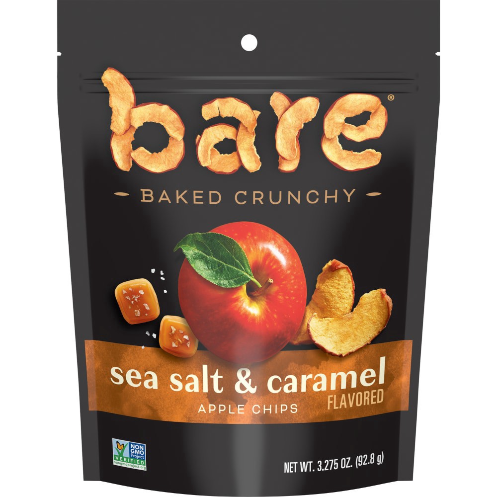slide 1 of 2, Bare® Baked Crunchy Apple Chips Sea Salted & Caramel, 3.275 oz