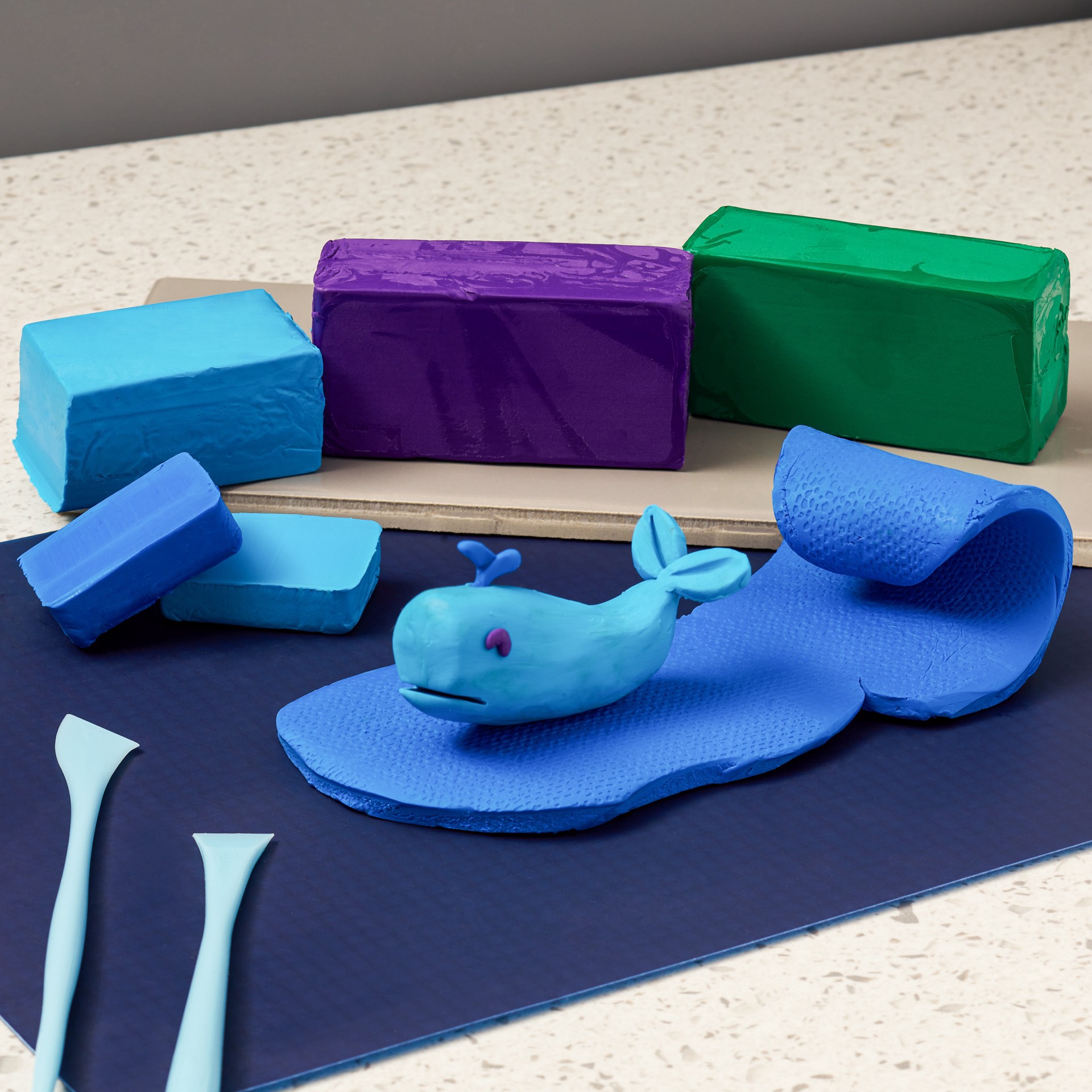 slide 4 of 4, Cool Colors Plastalina Modeling Clay Set By Craft Smart, 1 lb