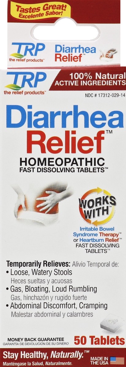 slide 4 of 5, TRP Diarrhea Relief, Fast Dissolving Tablets, 50 ct