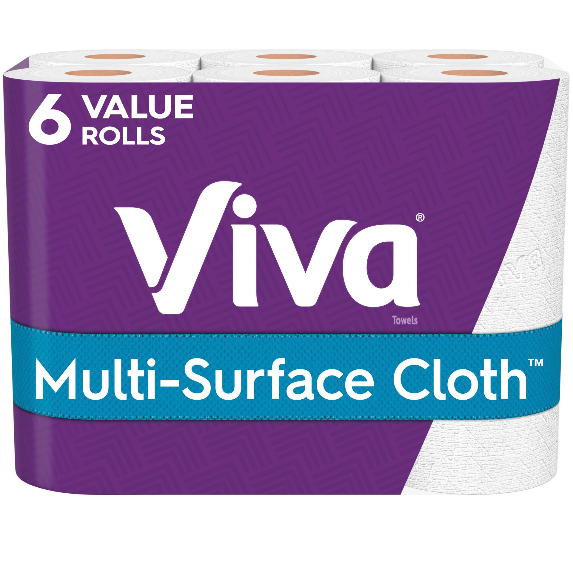 slide 1 of 5, Viva Multi-Surface Cloth Paper Towels, Choose-A-Sheet - 6 Value Rolls (58 Sheets Per Roll), 6 ct
