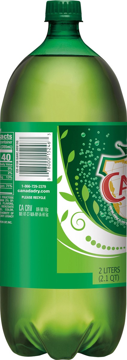 slide 5 of 7, Canada Dry Ginger Ale Soda, 2 L bottle, 2.1 qt